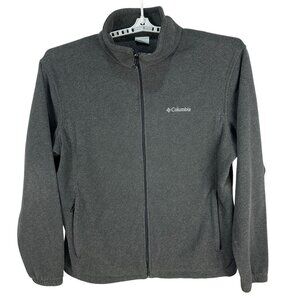 Columbia Mens XXL Fleece Jacket Full Zip Charcoal Gray Warm Outerwear